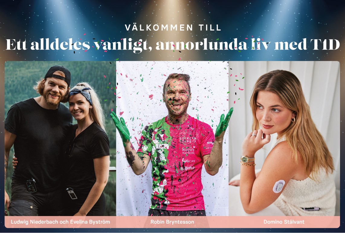 Fyra föreläsare som medverkade vid inspirationskväll om typ 1 diabetes.
